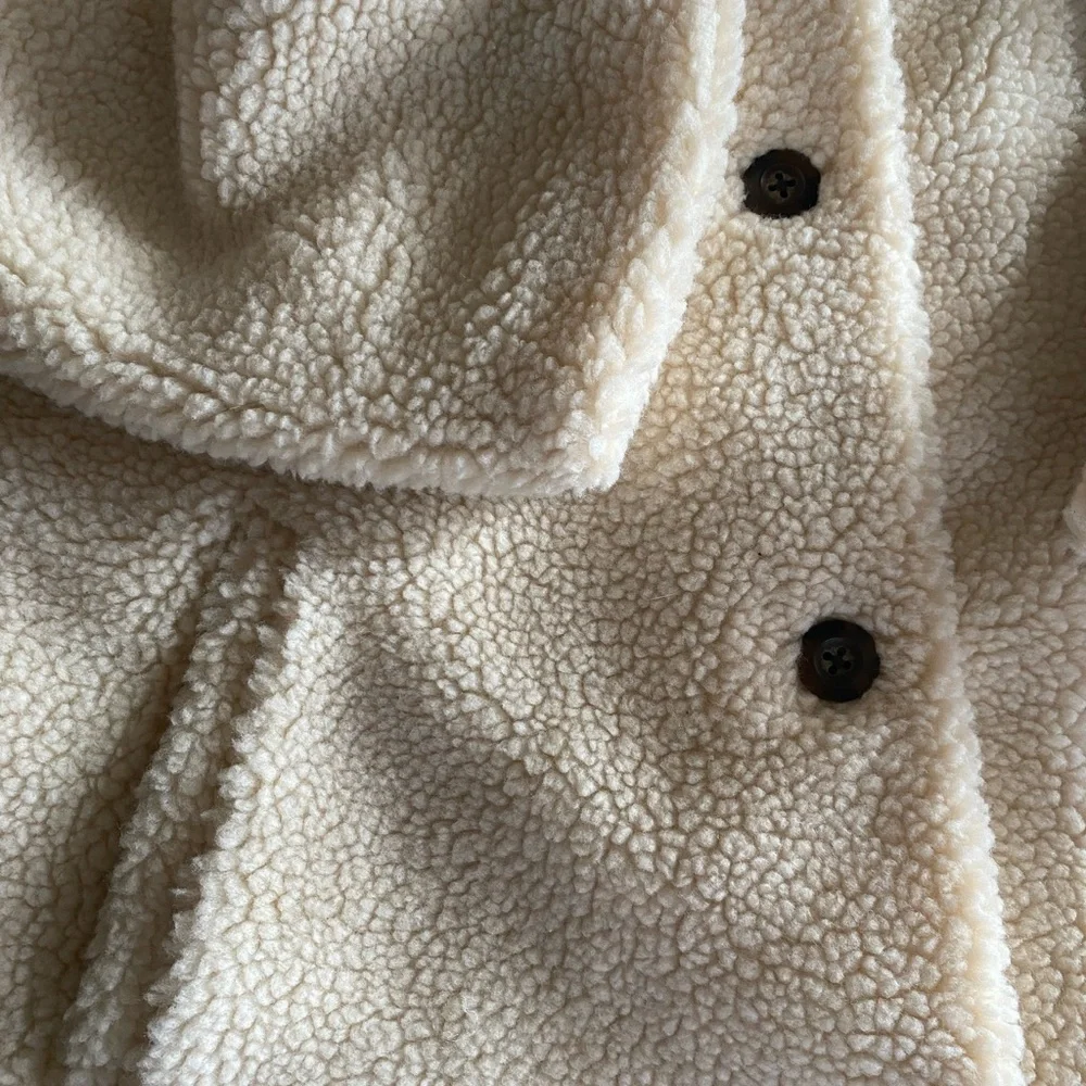 Hanna Andersson Cream Sherpa Coat